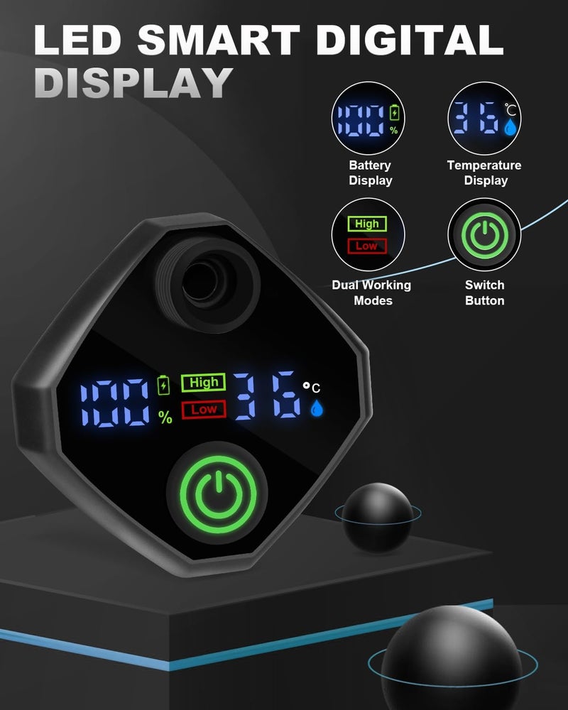 AUTOPkio Portable Camping Shower, Upgraded Outdoor Shower with 6000mAh Rechargeable Battery Pump & Digital Display for Hiking, Travel, Car, Pet Bath, Watering, Emergency - Image 2